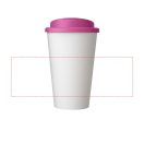 Cana de voiaj, 350 ml, 15,5xø9,5 cm, Americano, 20SEP0829, Polipropilena, Alb, Roz