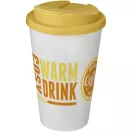 Cana de voiaj, 350 ml, 15,5xø9,5 cm, Americano, 20SEP0833, Polipropilena, Alb, Galben