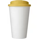 Cana de voiaj, 350 ml, 15,5xø9,5 cm, Americano, 20SEP0833, Polipropilena, Alb, Galben