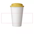 Cana de voiaj, 350 ml, 15,5xø9,5 cm, Americano, 20SEP0833, Polipropilena, Alb, Galben