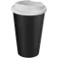 Cana de voiaj, 350 ml, 15,5xø9,5 cm, Americano, 20SEP0819, Polipropilena, Negru, Alb