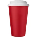 Cana de voiaj, 350 ml, 15,5xø9,5 cm, Americano, 20SEP0816, Polipropilena, Rosu, Alb
