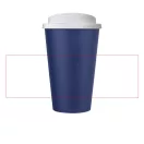 Cana de voiaj, 350 ml, 15,5xø9,5 cm, Americano, 20SEP0805, Polipropilena, Albastru, Alb