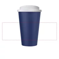   Cana de voiaj, 350 ml, 15,5xø9,5 cm, Americano, 20SEP0805, Polipropilena, Albastru, Alb