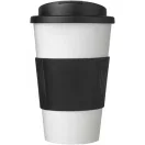Cana de voiaj, 350 ml, 15,5xø9,5 cm, Americano, 20SEP0802, Polipropilena, Alb, Negru