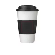   Cana de voiaj, 350 ml, 15,5xø9,5 cm, Americano, 20SEP0802, Polipropilena, Alb, Negru