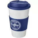 Cana de voiaj, 350 ml, 15,5xø9,5 cm, Americano, 20SEP0794, Polipropilena, Alb, Albastru