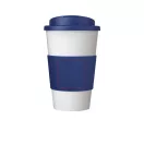 Cana de voiaj, 350 ml, 15,5xø9,5 cm, Americano, 20SEP0794, Polipropilena, Alb, Albastru