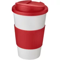   Cana de voiaj, 350 ml, 15,5xø9,5 cm, Americano, 20SEP0801, Polipropilena, Alb, Rosu
