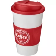   Cana de voiaj, 350 ml, 15,5xø9,5 cm, Americano, 20SEP0801, Polipropilena, Alb, Rosu