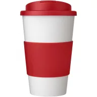   Cana de voiaj, 350 ml, 15,5xø9,5 cm, Americano, 20SEP0801, Polipropilena, Alb, Rosu