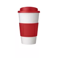   Cana de voiaj, 350 ml, 15,5xø9,5 cm, Americano, 20SEP0801, Polipropilena, Alb, Rosu