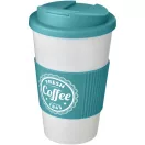 Cana de voiaj, 350 ml, 15,5xø9,5 cm, Americano, 20SEP0793, Polipropilena, Alb, Albastru