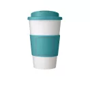 Cana de voiaj, 350 ml, 15,5xø9,5 cm, Americano, 20SEP0793, Polipropilena, Alb, Albastru