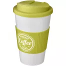 Cana de voiaj, 350 ml, 15,5xø9,5 cm, Americano, 20SEP0797, Polipropilena, Alb, Verde