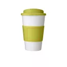 Cana de voiaj, 350 ml, 15,5xø9,5 cm, Americano, 20SEP0797, Polipropilena, Alb, Verde