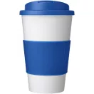 Cana de voiaj, 350 ml, 15,5xø9,5 cm, Americano, 20SEP0798, Polipropilena, Alb, Albastru