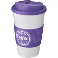   Cana de voiaj, 350 ml, 15,5xø9,5 cm, Americano, 20SEP0800, Polipropilena, Alb, Violet