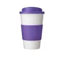 Cana de voiaj, 350 ml, 15,5xø9,5 cm, Americano, 20SEP0800, Polipropilena, Alb, Violet