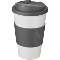   Cana de voiaj, 350 ml, 15,5xø9,5 cm, Americano, 20SEP0796, Polipropilena, Alb, Gri