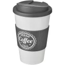 Cana de voiaj, 350 ml, 15,5xø9,5 cm, Americano, 20SEP0796, Polipropilena, Alb, Gri