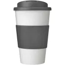 Cana de voiaj, 350 ml, 15,5xø9,5 cm, Americano, 20SEP0796, Polipropilena, Alb, Gri