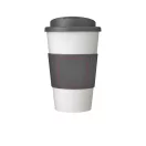 Cana de voiaj, 350 ml, 15,5xø9,5 cm, Americano, 20SEP0796, Polipropilena, Alb, Gri