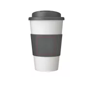   Cana de voiaj, 350 ml, 15,5xø9,5 cm, Americano, 20SEP0796, Polipropilena, Alb, Gri
