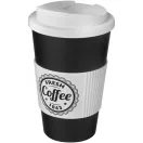 Cana de voiaj, 350 ml, 15,5xø9,5 cm, Americano, 20SEP0791, Polipropilena, Negru, Alb