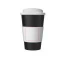 Cana de voiaj, 350 ml, 15,5xø9,5 cm, Americano, 20SEP0791, Polipropilena, Negru, Alb