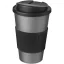 Cana de voiaj, 350 ml, 15,5xø9,5 cm, Americano, 20SEP0790, Polipropilena, Argintiu, Negru