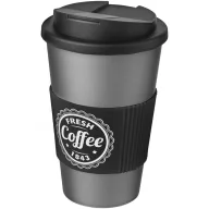   Cana de voiaj, 350 ml, 15,5xø9,5 cm, Americano, 20SEP0790, Polipropilena, Argintiu, Negru