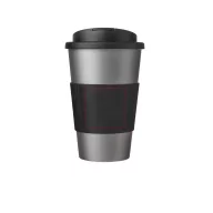   Cana de voiaj, 350 ml, 15,5xø9,5 cm, Americano, 20SEP0790, Polipropilena, Argintiu, Negru