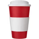 Cana de voiaj, 350 ml, 15,5xø9,5 cm, Americano, 20SEP0789, Polipropilena, Rosu, Alb