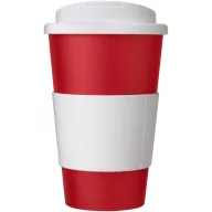   Cana de voiaj, 350 ml, 15,5xø9,5 cm, Americano, 20SEP0789, Polipropilena, Rosu, Alb