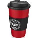 Cana de voiaj, 350 ml, 15,5xø9,5 cm, Americano, 20SEP0788, Polipropilena, Rosu, Negru