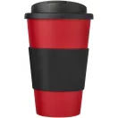 Cana de voiaj, 350 ml, 15,5xø9,5 cm, Americano, 20SEP0788, Polipropilena, Rosu, Negru