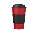 Cana de voiaj, 350 ml, 15,5xø9,5 cm, Americano, 20SEP0788, Polipropilena, Rosu, Negru
