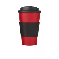   Cana de voiaj, 350 ml, 15,5xø9,5 cm, Americano, 20SEP0788, Polipropilena, Rosu, Negru