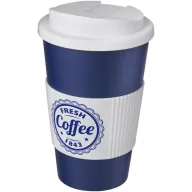   Cana de voiaj, 350 ml, 15,5xø9,5 cm, Americano, 20SEP0787, Polipropilena, Albastru, Alb
