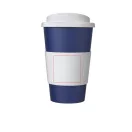 Cana de voiaj, 350 ml, 15,5xø9,5 cm, Americano, 20SEP0787, Polipropilena, Albastru, Alb