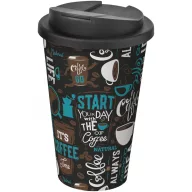   Cana de voiaj, 350 ml, 15,5xø9,5 cm, Brite-Americano, 20SEP0875, Polipropilena, Alb, Negru