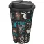 Cana de voiaj, 350 ml, 15,5xø9,5 cm, Brite-Americano, 20SEP0875, Polipropilena, Alb, Negru