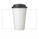 Cana de voiaj, 350 ml, 15,5xø9,5 cm, Brite-Americano, 20SEP0875, Polipropilena, Alb, Negru
