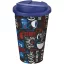 Cana de voiaj, 350 ml, 15,5xø9,5 cm, Brite-Americano, 20SEP0866, Polipropilena, Alb, Albastru