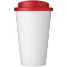 Cana de voiaj, 350 ml, 15,5xø9,5 cm, Brite-Americano, 20SEP0874, Polipropilena, Alb, Rosu