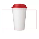 Cana de voiaj, 350 ml, 15,5xø9,5 cm, Brite-Americano, 20SEP0874, Polipropilena, Alb, Rosu