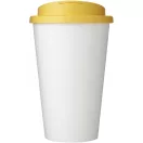 Cana de voiaj, 350 ml, 15,5xø9,5 cm, Brite-Americano, 20SEP0876, Polipropilena, Alb, Galben