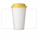 Cana de voiaj, 350 ml, 15,5xø9,5 cm, Brite-Americano, 20SEP0876, Polipropilena, Alb, Galben