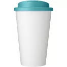 Cana de voiaj, 350 ml, 15,5xø9,5 cm, Brite-Americano, 20SEP0865, Polipropilena, Alb, Albastru